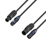 Adam Hall-kabler 5 STAR H TCON D 0150 - Hybridkabel | Strøm og DMX | Neutrik® XLR 3-polet x TRUE1® | 1,5 m
