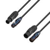 Adam Hall Cables 5 STAR H TCON 5D 1000 - Hybridkabel | Strøm og DMX | Neutrik® XLR 5-polet x TRUE1® | 10 m