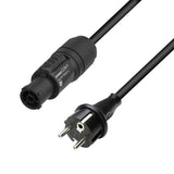 Adam Hall Cables 5 STAR TCON 0500 - Strømkabel | Neutrik TRUE1® x CEE 7/7 med Titanex®-ledning | 5 m