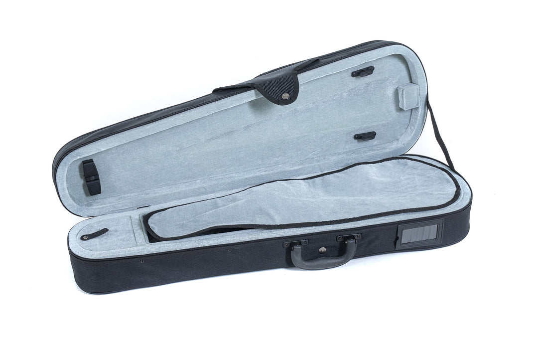 GEWA Violin Ideale - 4/4 lefthand (Pronto all'uso incl. custodia sagomata, senza archetto, con corde Larsen Aurora, protetto per il trasporto)