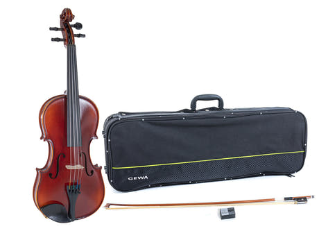 GEWA Violin Ideale - 1/4 (Pronto per suonare, incl. custodia per violino, archetto in Massaranduba, corde Larsen Aurora, protetto per il trasporto)