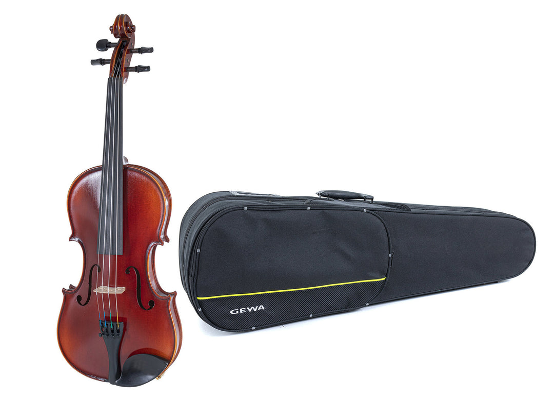 GEWA Violini Ideale - 4/4 per mancini (Pronto per suonare incl. case sagomata, senza arco, con corde Larsen Aurora)