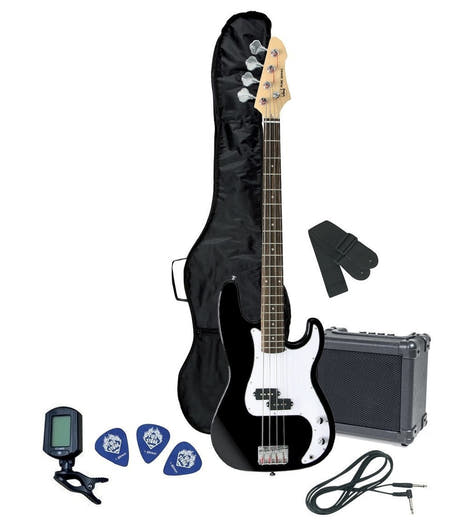 VGS RCB-100 Bass Pack, basso elettrico con amplificatore, Black