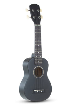 Miguel Almeria Player Pack, ukulele soprano nero opaco con custodia bag