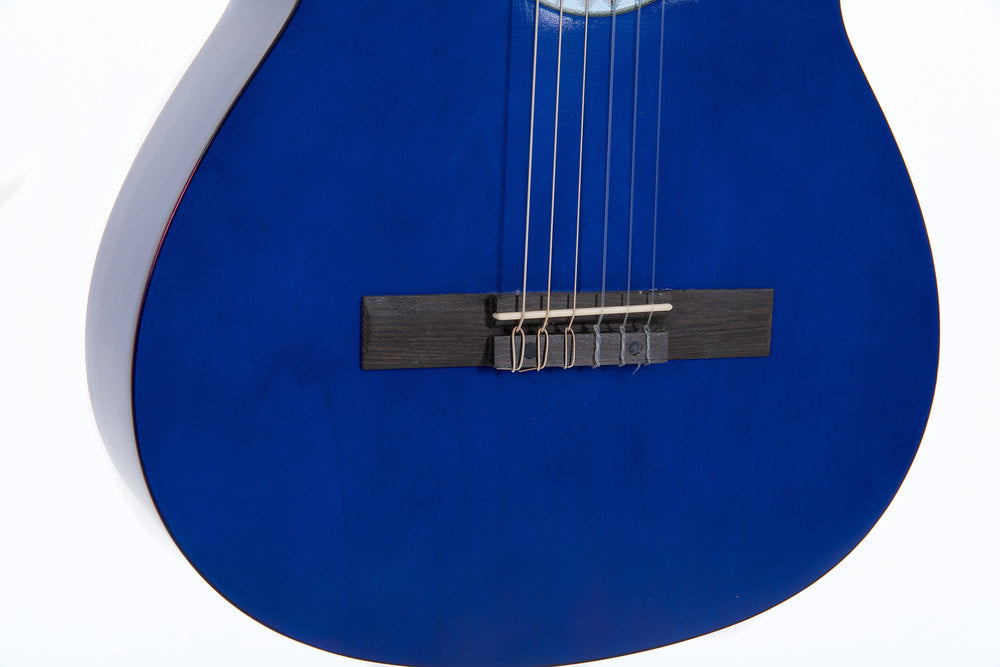 VGS Basic chitarra classica 4/4, blu trasparente