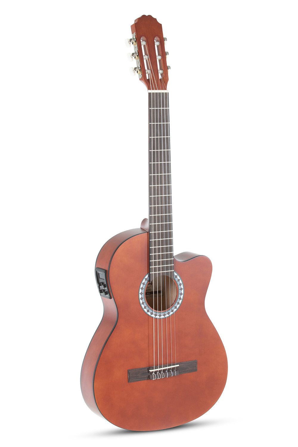 Chitarra classica elettroacustica VGS Basic, color noce, Slim Body