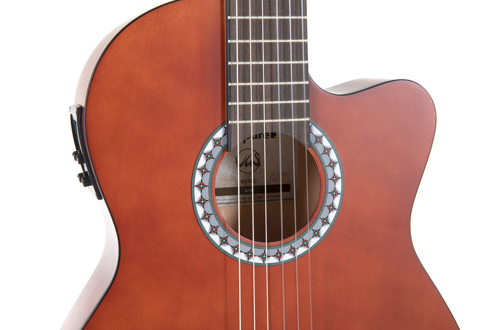 Chitarra classica elettroacustica VGS Basic, color noce, Slim Body
