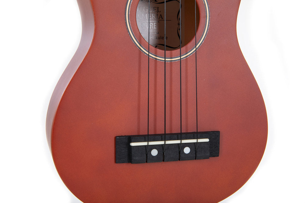 Miguel Almeria ukulele soprano, rosso bruno