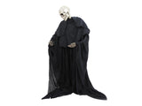 Halloween-figur formbart skelet, sort, 160 cm