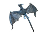 Drago volante di Halloween, animato, blu, 125 cm