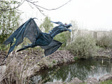Drago volante di Halloween, animato, blu, 125 cm