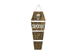 Baule fantasma di Halloween con teschio, animato, 150 cm
