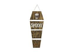 Baule fantasma di Halloween con teschio, animato, 150 cm