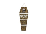 Baule fantasma di Halloween con teschio, animato, 150 cm