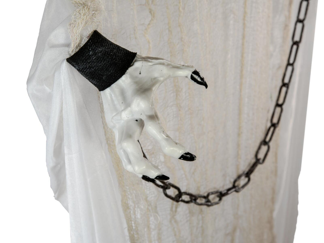 Halloween-spøgelse med spids hat, hængende, animeret, 200 cm