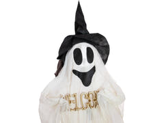 Halloween-figur leende spøgelse med lys, 200 cm