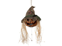 Halloween forbandet græskarhoved, animeret, 70 cm