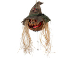 Halloween forbandet græskarhoved, animeret, 70 cm