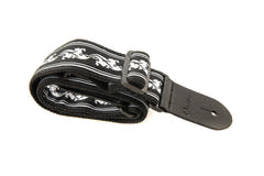 Ovation Signature tracolla per chitarra in nylon, Leaf, White/Black