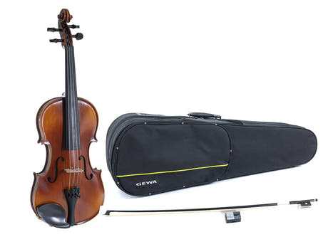 GEWA Violini Allegro - 3/4 (Pronto per suonare incl. shaped case, arco in carbonio, corde Larsen Aurora, protetto per il trasporto)