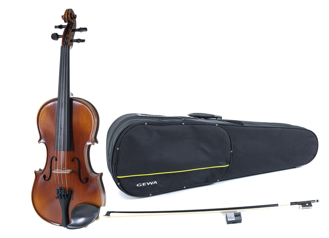 GEWA Violini Allegro - 4/4 lefthand (Pronto per l'uso incl. custodia sagomata, arco in carbonio, corde Larsen Aurora, protetto per il trasporto)