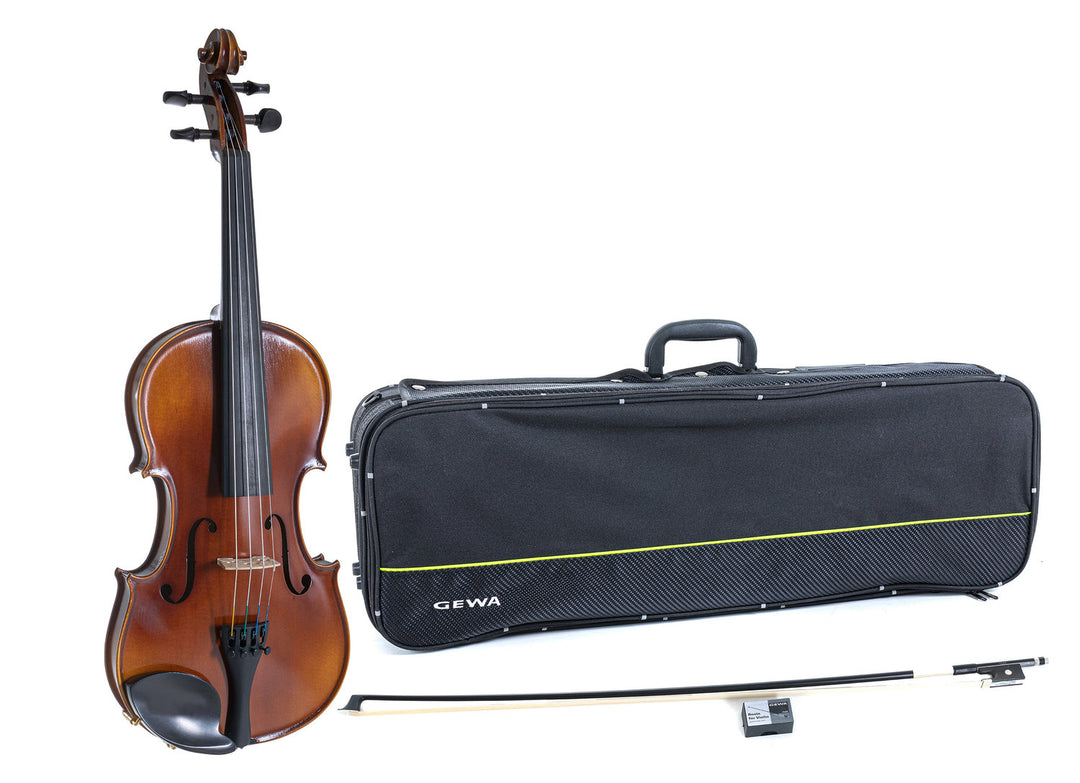 GEWA Violin Allegro - 4/4 (Pronto per suonare, incl. custodia per violino, archetto in carbonio, corde Larsen Aurora, fissato per il trasporto)