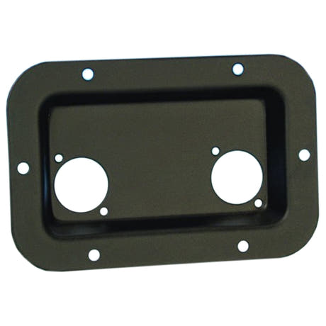 Adam Hall 8708 BLK Piastra Incassata per 2 Connettori Type-D