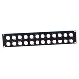 Adam Hall 872214 Pannello rack a forma di U da 2 unità a 24 D chassis di tipo D.