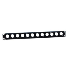 Adam Hall 872215 Pannello Rack a U con Bordo di Montaggio 1 Unità per 12 XLR Chassis D-Type