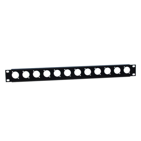 Adam Hall 872215 Pannello Rack a U con Bordo di Montaggio 1 Unità per 12 XLR Chassis D-Type
