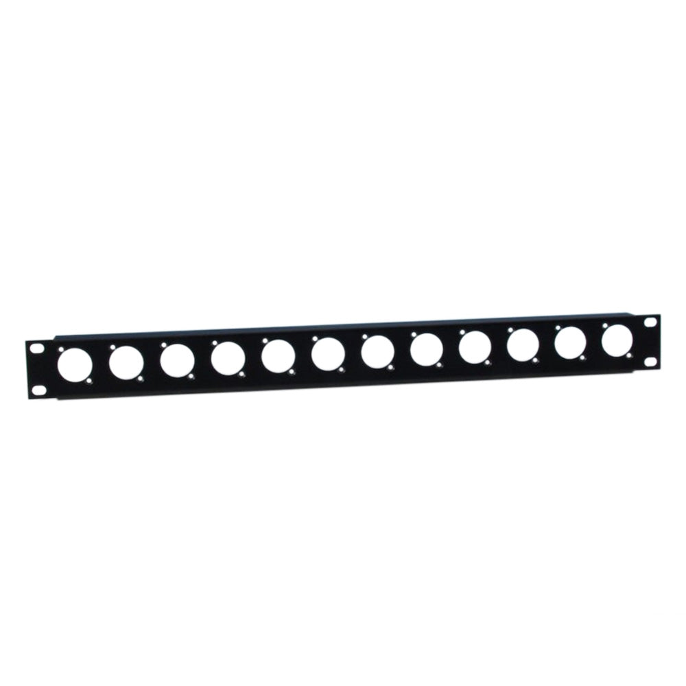 Adam Hall 872215 Pannello Rack a U con Bordo di Montaggio 1 Unità per 12 XLR Chassis D-Type