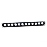 Adam Hall 872215 Pannello Rack a U con Bordo di Montaggio 1 Unità per 12 XLR Chassis D-Type
