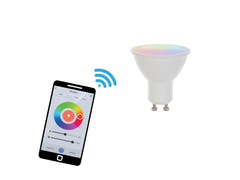 EUROLITE Set PAR-16 Faretto bk + LED GU10 RGB/WW/CW WiFi