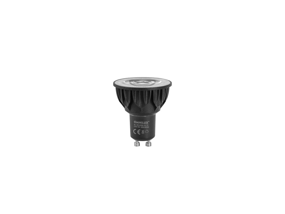 EUROLITE Set Faretto PAR-16 bk + GU-10 230V COB 5W LED 1800-3000K dim2warm