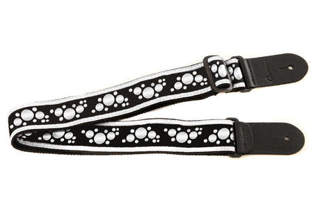Tracolla per chitarre Ovation Signature in nylon, Multi-Soundhole, White/Black
