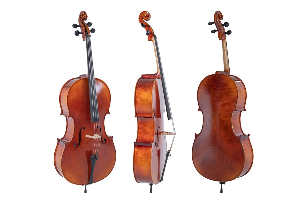 Violoncello GEWA Ideale 3/4, pronto per suonare con arco e custodia
