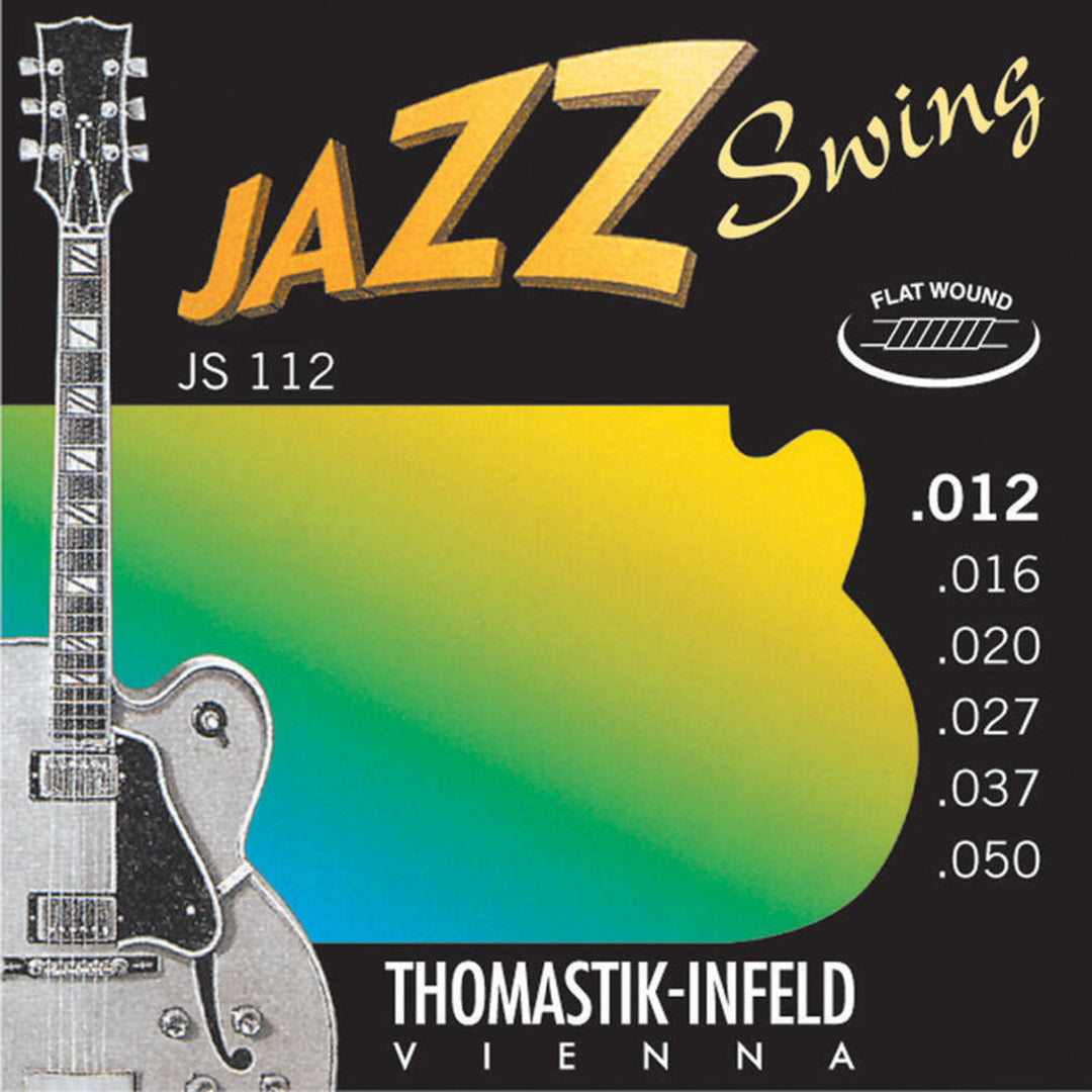 Corde Thomastik-Infeld per chitarre elettriche Serie Jazz Swing Nickel Flat Wound - Set 012 flatwound (JS112)