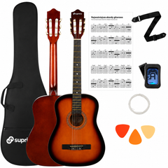 SUPRIMO CGS3 SB pacchetto di chitarra classica 4/4, sunburst