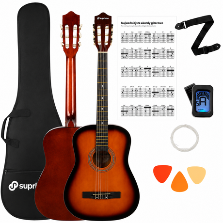 SUPRIMO CGS3 SB pacchetto di chitarra classica 4/4, sunburst