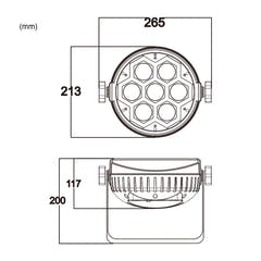 Light4Me FRAME PAR 7x12 LED RGBW effetto luce
