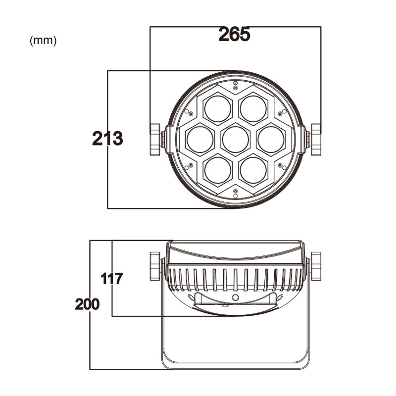LIGHT4ME FRAME PAR 7x12 LED RGBW effetto luce spotlight
