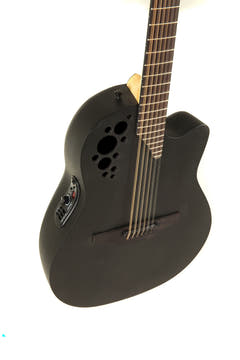 Ovation E-Acoustic chitarre Elite TX Deep Contour Cutaway 12-string - Black Textured (2058TX-5-G)