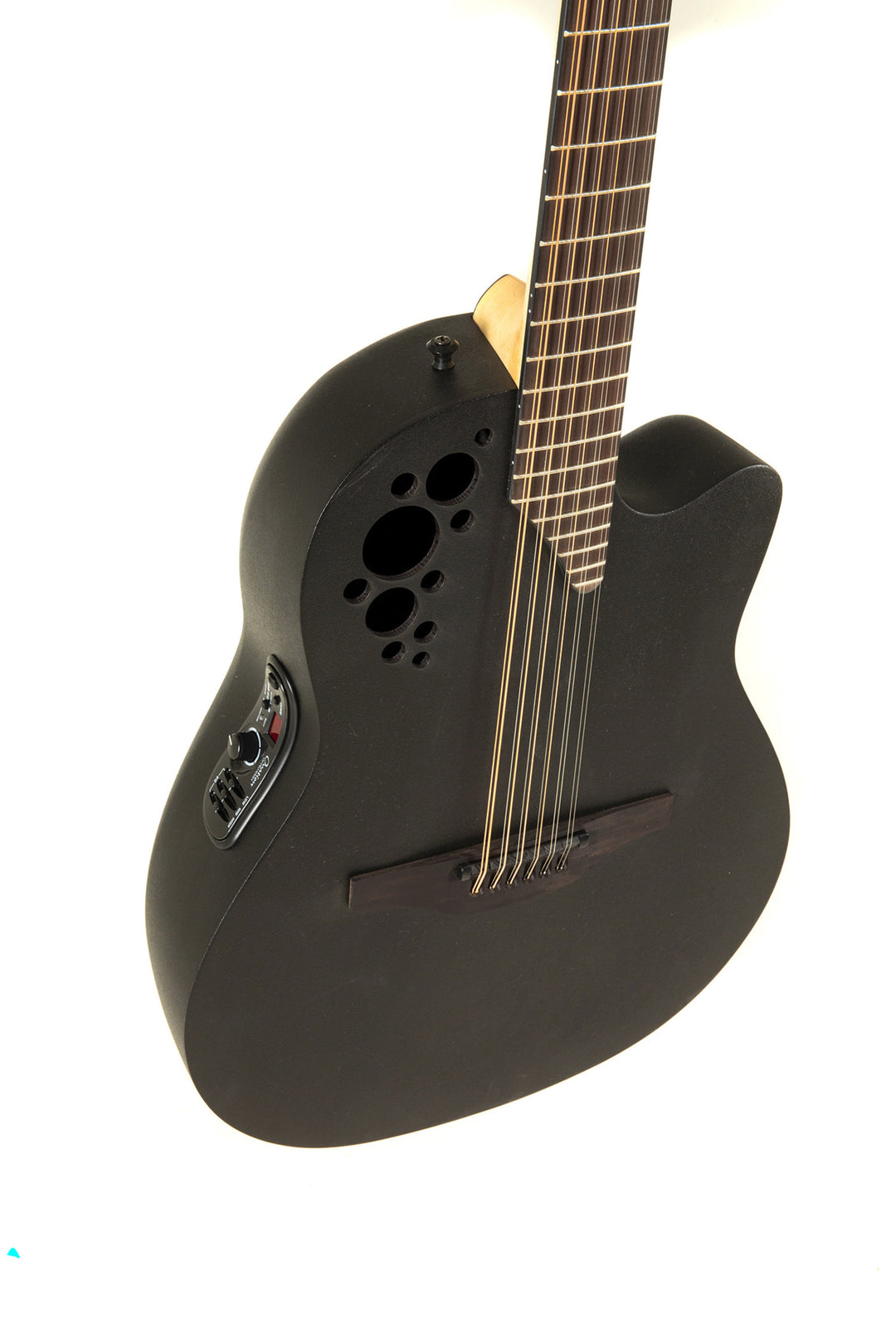 Ovation E-Acoustic chitarre Elite TX Deep Contour Cutaway 12-string - Black Textured (2058TX-5-G)