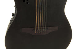 Ovation E-Acoustic chitarre Elite TX Deep Contour Cutaway 12-string - Black Textured (2058TX-5-G)
