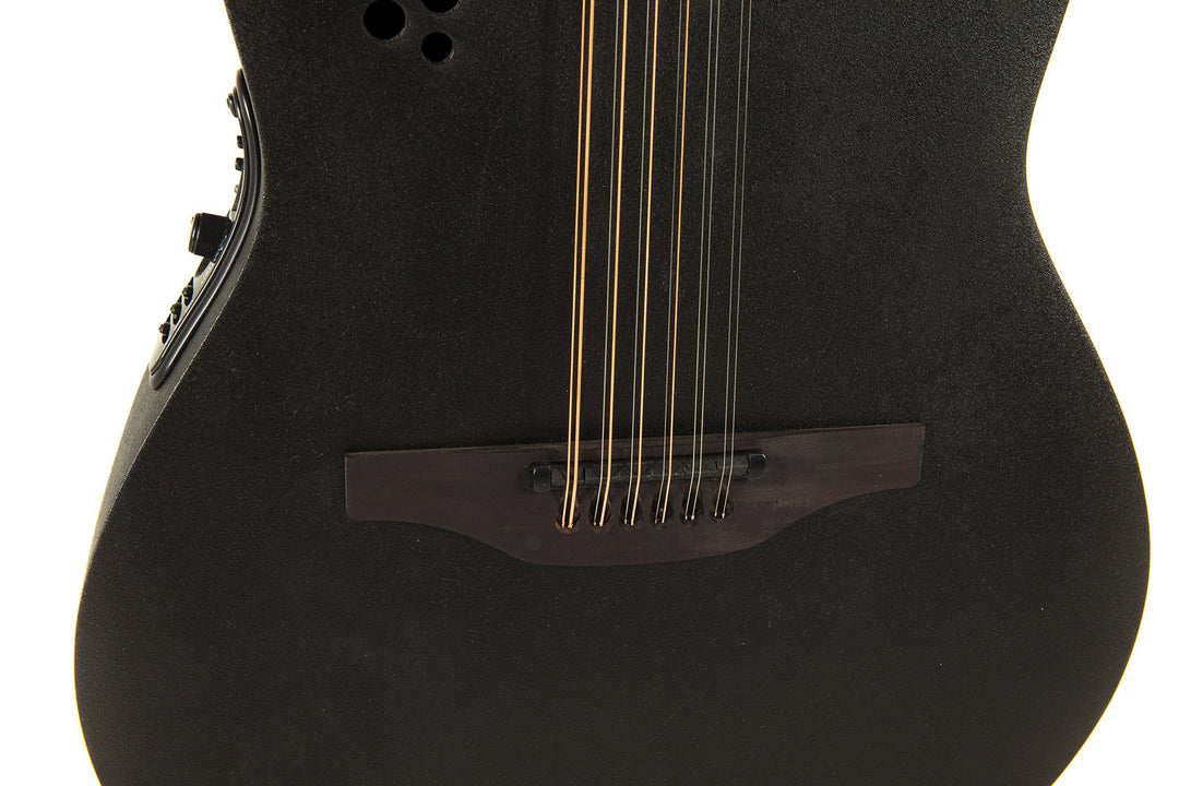 Ovation E-Acoustic chitarre Elite TX Deep Contour Cutaway 12-string - Black Textured (2058TX-5-G)