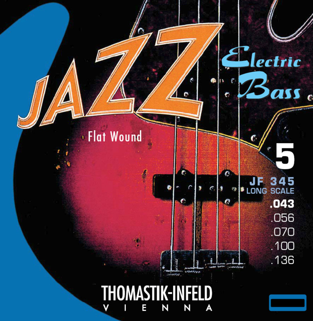 Thomastik-Infeld corde per basso elettrico Jazz Bass Flat wound - set 5-string long (JF345)