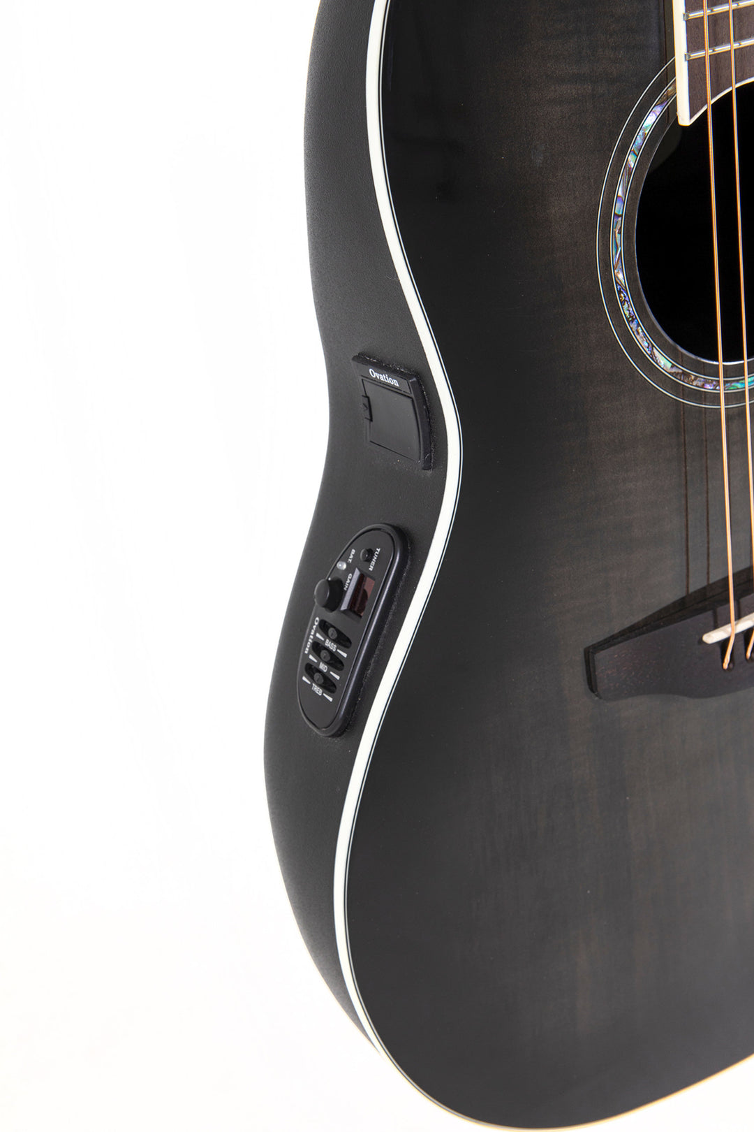 Ovation chitarre elettroacustiche Celebrity Standard Plus Mid Cutaway - Transparent Blackburst Flame (CS24P-TBBY-G)
