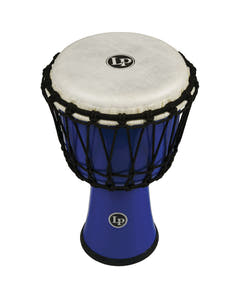 Latin Percussion Djembe World 7-inch con corde, Circle - blu (LP1607BL)