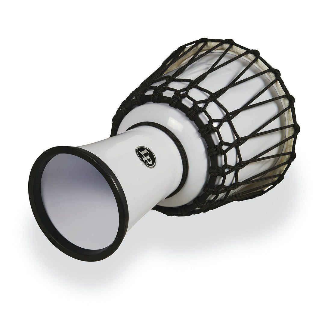 Latin Percezione Djembe World con corda, 7 pollici, Circle - White (LP1607WH)