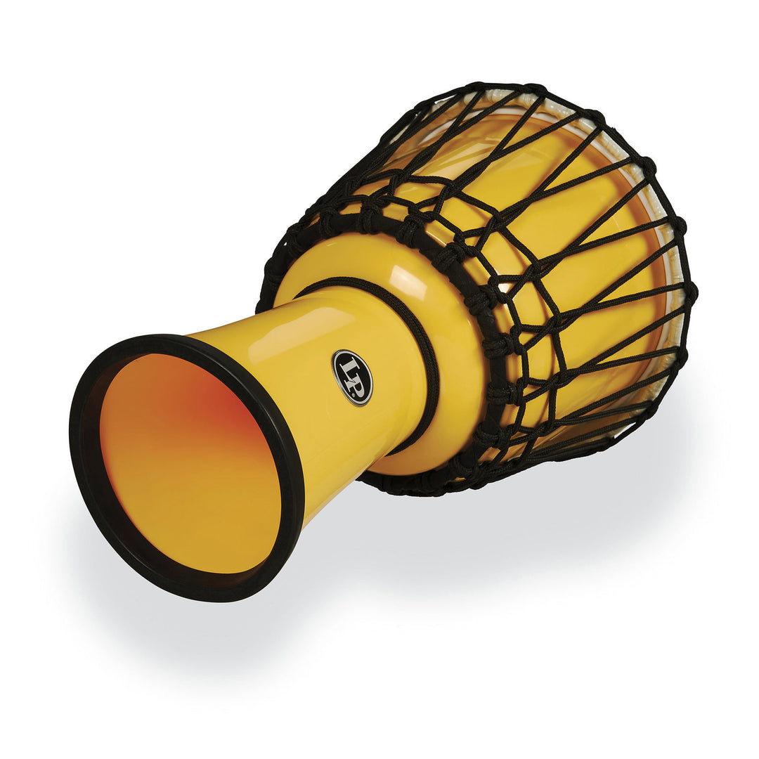 Latin Percussion Djembe World 7-inch accordato a corda Circle - Yellow (LP1607YL)